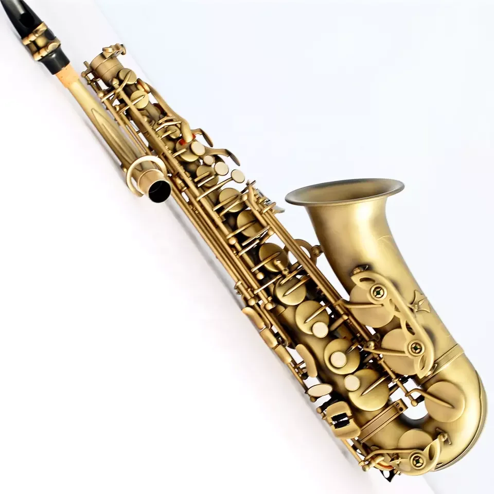 Beginners Preferred Alto Saxophone Electrophoresis Gold Paint Eb-tone(free LOGO Carving) FOB Reference