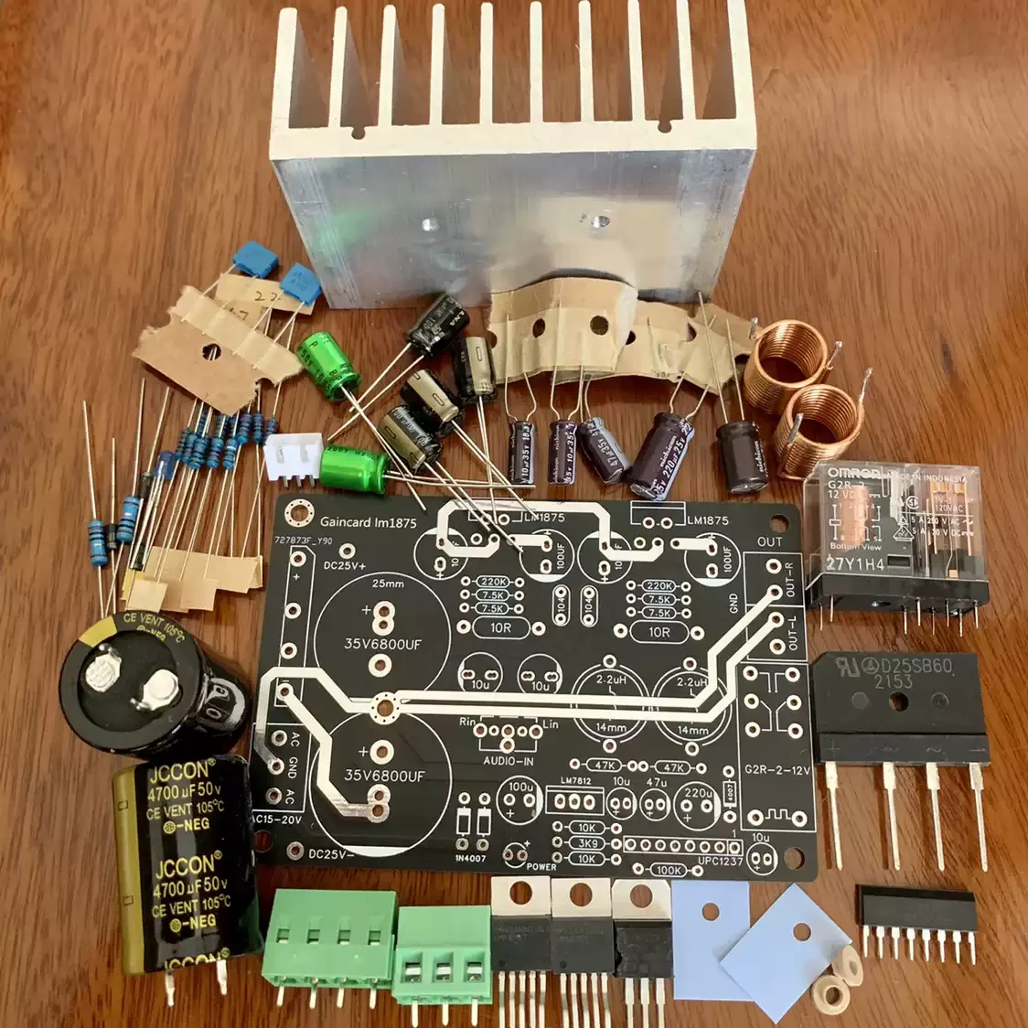 GC version LM1875T power amplifier board spare parts DIY fever 2.0 two-channel stereo HIFI power amplifier improvement class AB