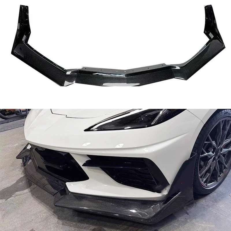 

Front Shovel Lip Assembly for Chevrolet Corvette C8 convert carbon fiber front spoiler