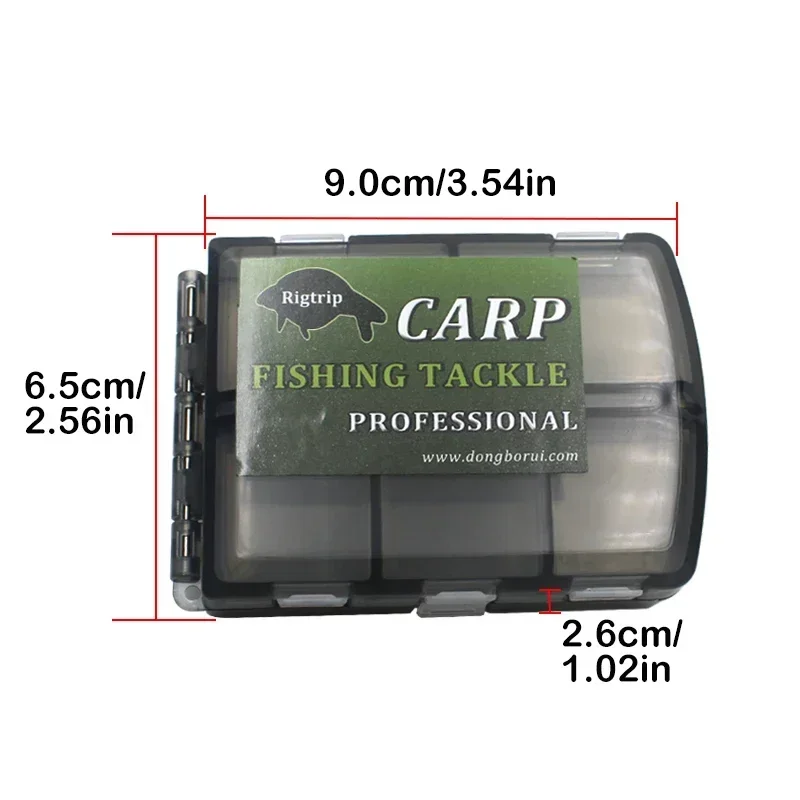 Organizador de aparejos de carpa – Caja almacenaje con tablero de pelo - imagen 2