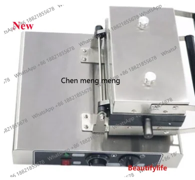 A55 Commercial Electric Cast Aluminium Non-Stick Waffle Maker Machine Top Rose Shaped Heart Home Snack New