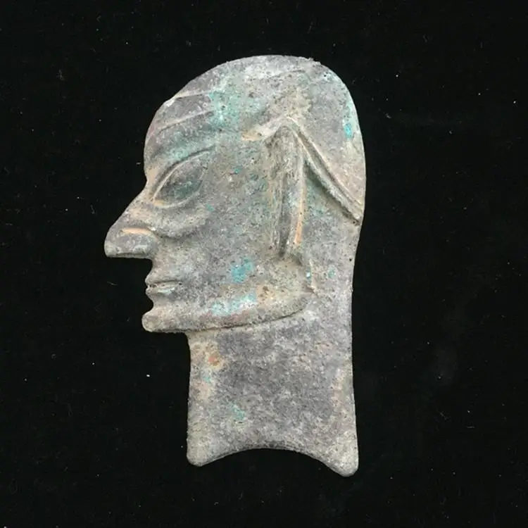 Chinese collection of retro Sanxingdui face portrait side portrait side face like facial decoration