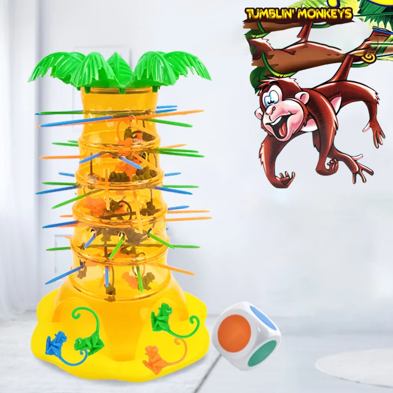 Desktop Games Flip Flop Monkey Tree Climbing Toys Drop Down Interactive Puzzle Toys Fun Multiplayer Game Children  Birthday Gift