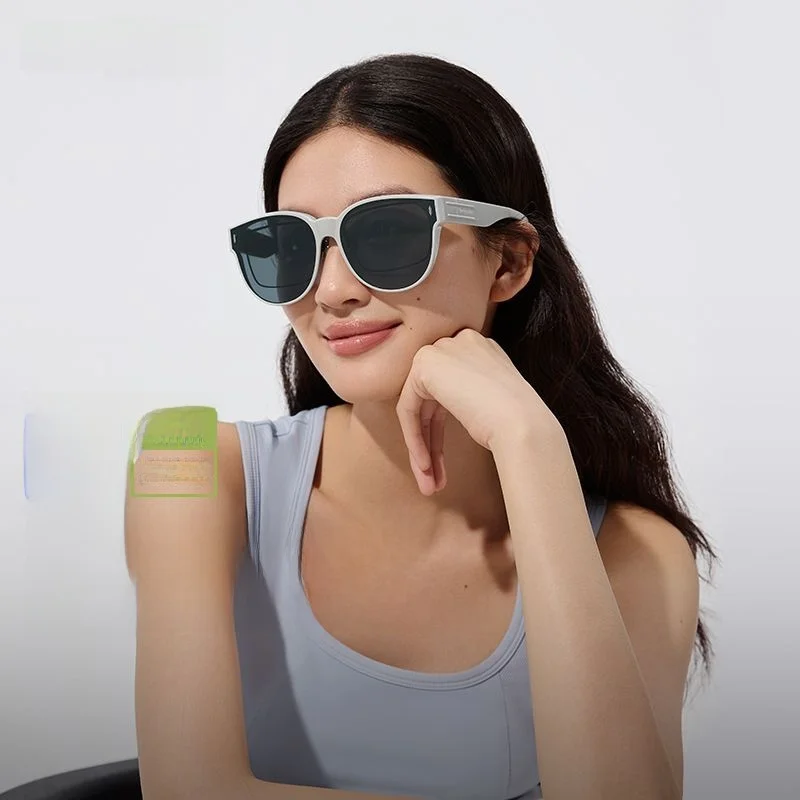 Banana Leaf FD497 Sunglasses Polarized Anti-glare Myopia Full Frame round Face Universal UV Protection Eye Care Sun Glasses