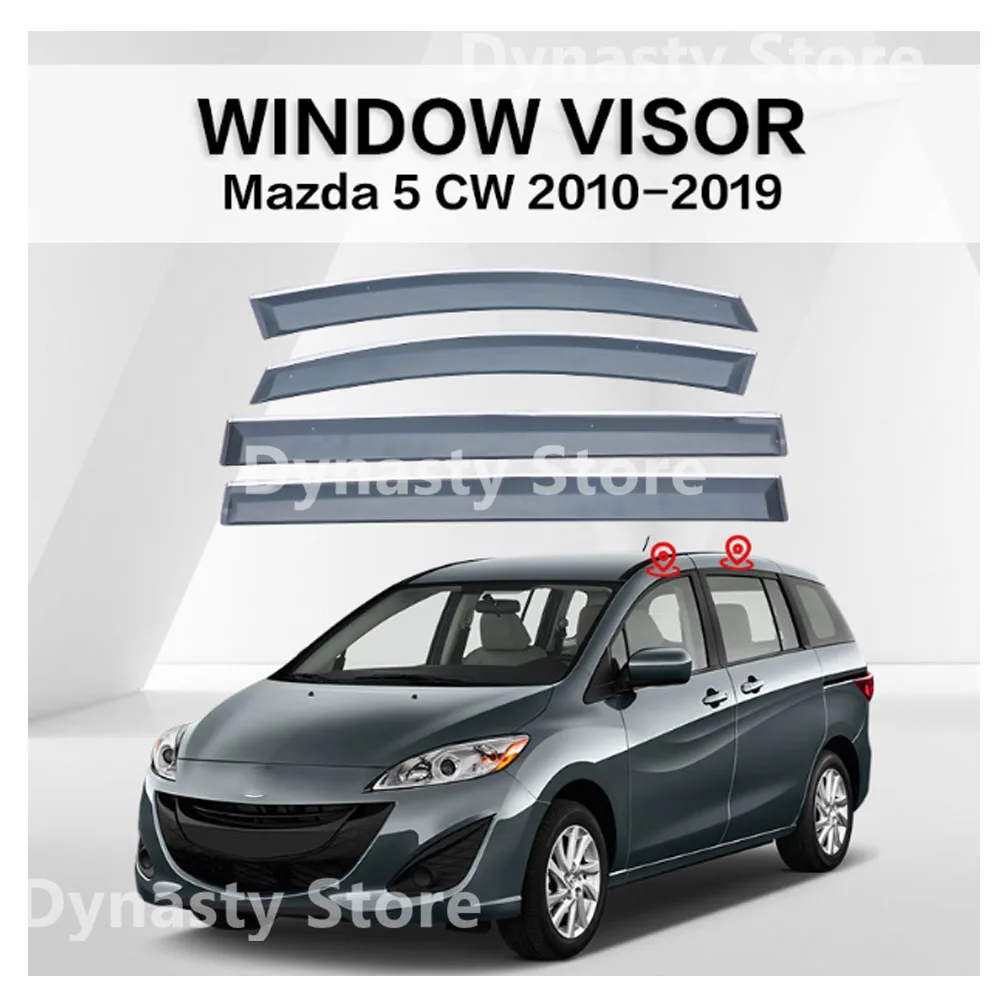 

Car Window Visor Waterproof Protect Sunny Rainy Shelter Auto External Accessory For MAZDA 5 CW