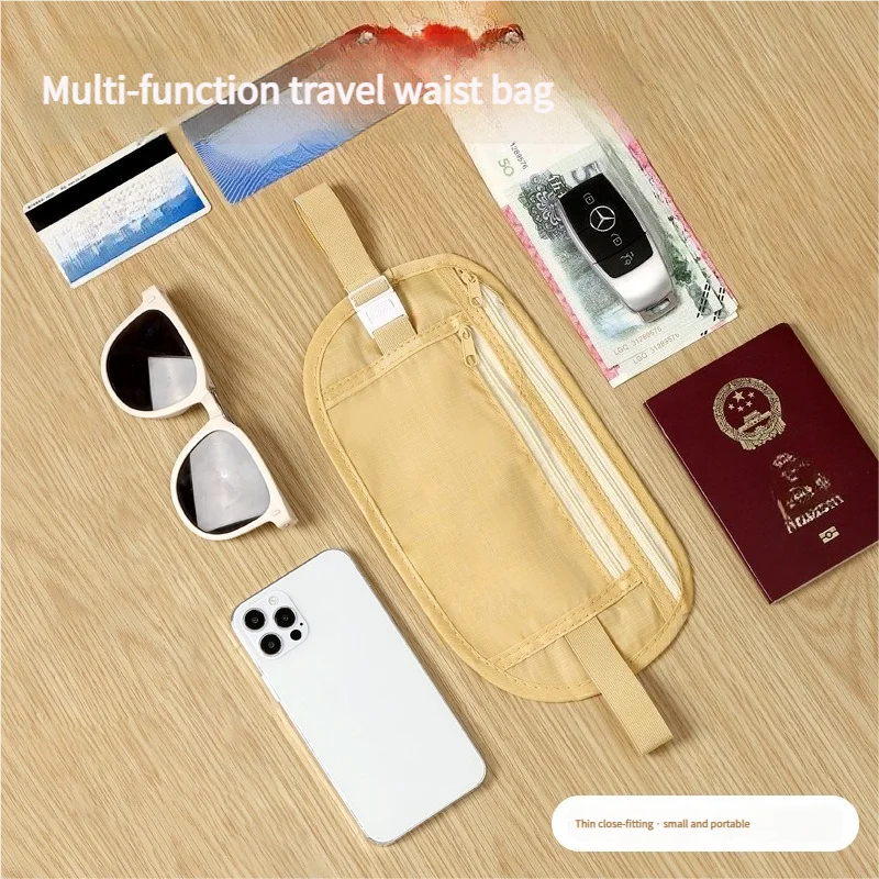 1pc New Cloth Waist Bags Travel Pouch Hidden Wallet Passport Money Waist Belt Bag Slim Secret Security Useful Bags Chest Packs