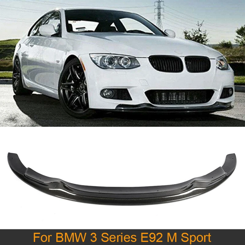 Front Bumper Lip Splitters for BMW 3 Series E92 LCI 335i M Sport M Tech 2008 2009 2010 2011 Car Bumper Guard Carbon Fiber