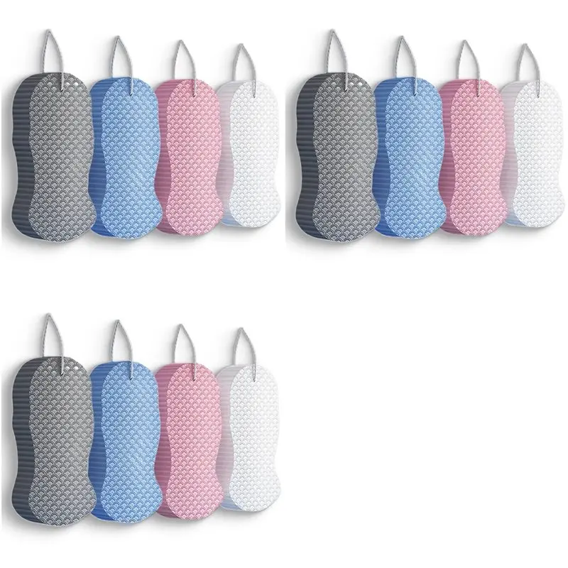 A83X-12X Magic Exfoliating Bath Sponge, Extra Soft Exfoliating Bath Sponge, Removes Dead Skin, Reusable