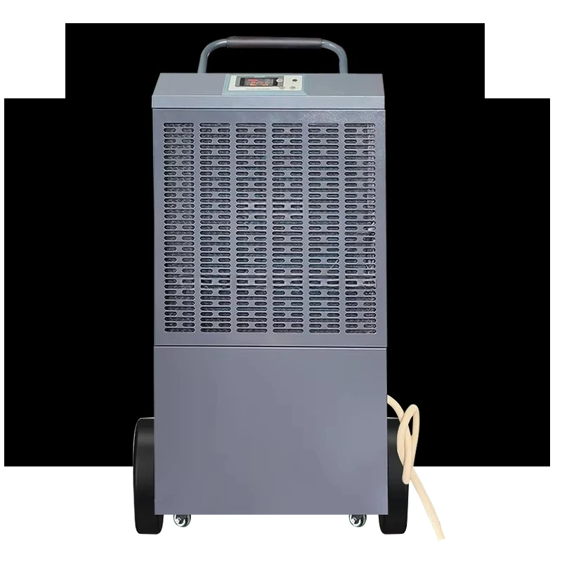 90L/D dry air dehumidifier refrigeration compressor technology for office/basement use with large wheels for easy driving
