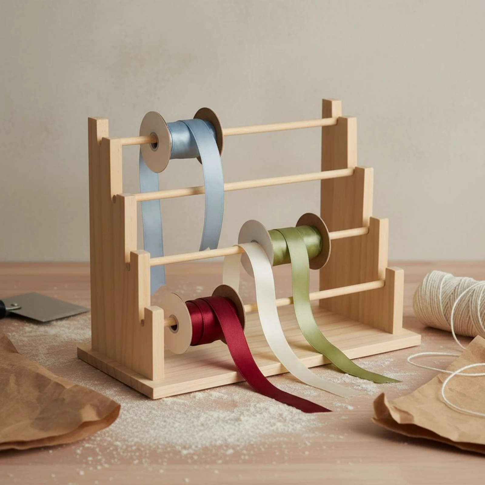 

Wood Jewelry Display Rack Multi-Purpose Wooden Bracelet Stand Ribbon Organizer Rack Sturdy Watch Display Stand Easy to See
