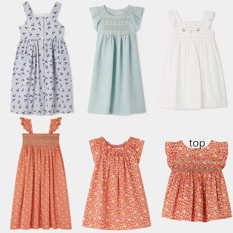 

Предпродажа (отправка марта) Осеннее платье с цветочным принтом BP 2025 года, рубашки и юбка с принтом для девочек, костюм, одежда для маленьких девочек, платье для дня рождения