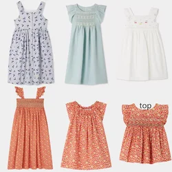 Pre-sale(ship March) 2025 BP Autumn Floral Dress Girl Printed Shirts & Skirt Suit Toddler Girls Clothes Birthday Party Dress
