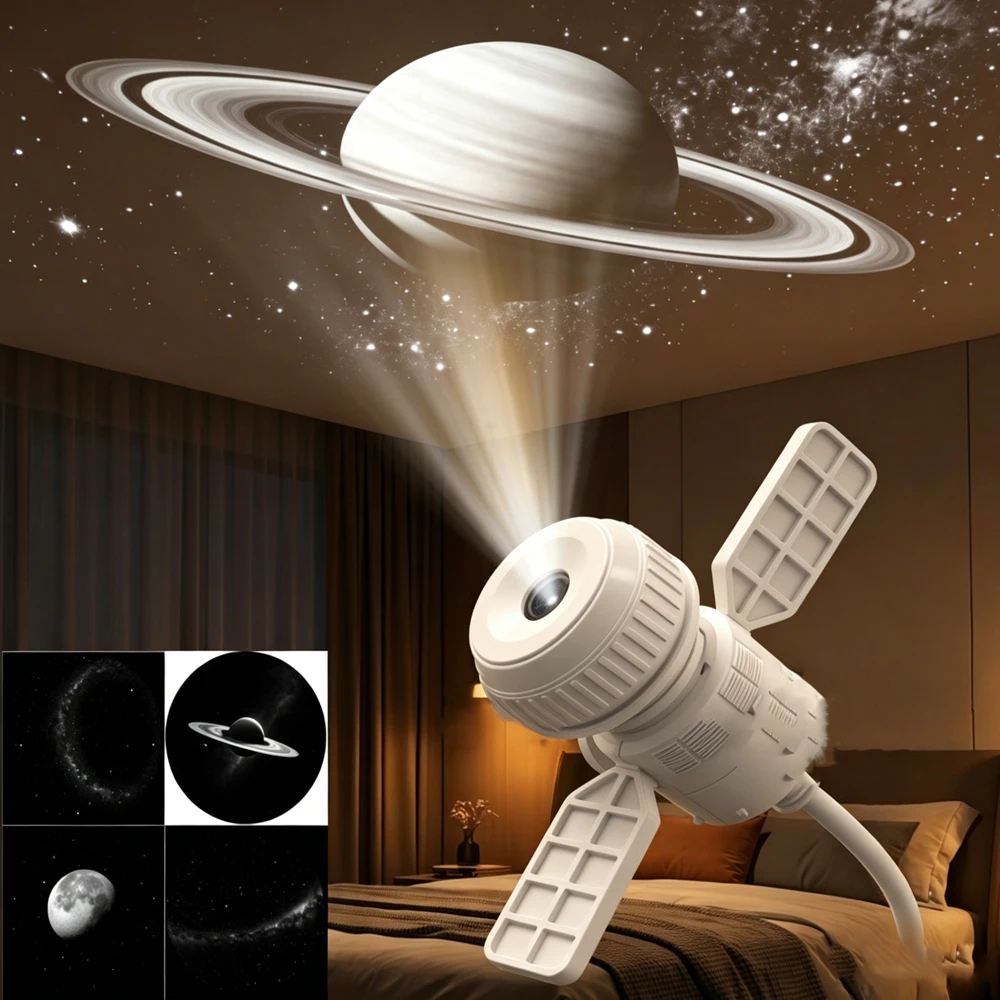 Mini Galaxy Star Projector Night Light Starry Sky Ambient Lamp for Bedroom Sleep & Decoration Car Atmosphere Projector Light