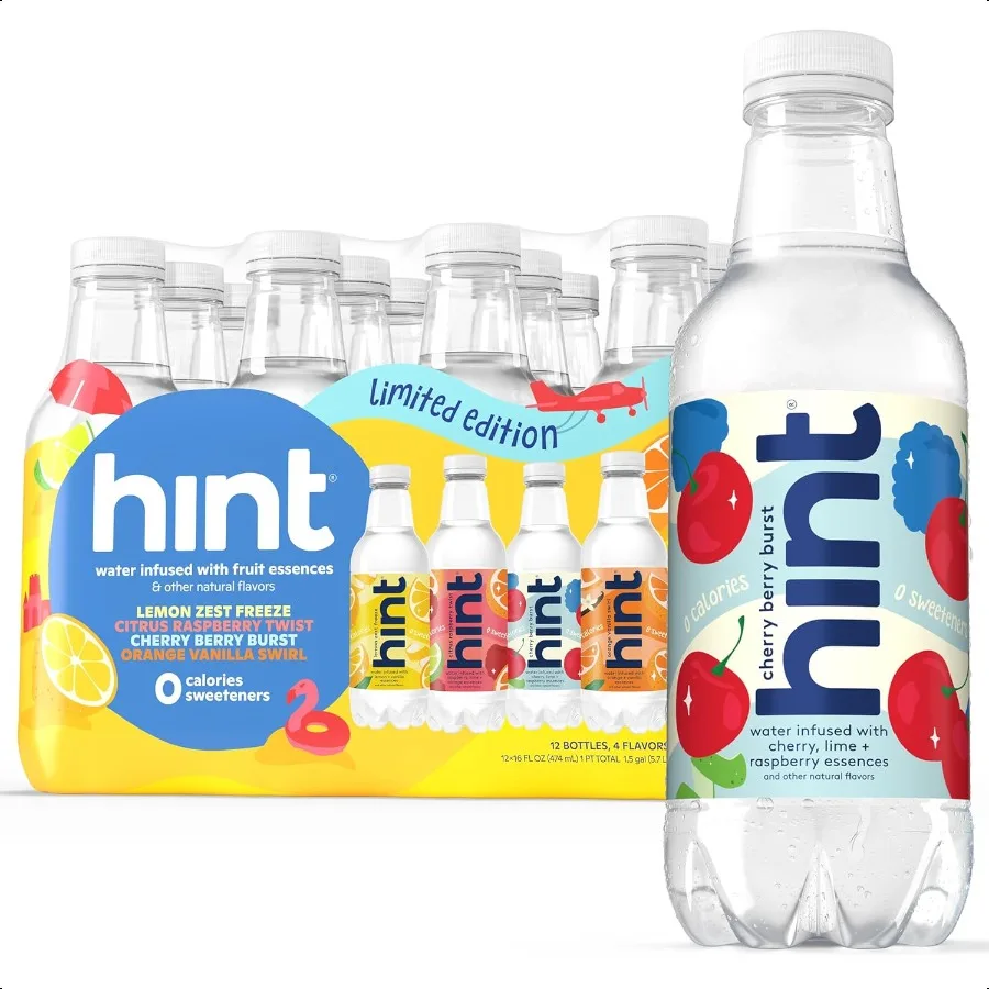 

Hint FruitInfused Bottled Water Summer Classics Variety Pack Sugar Free Flavored Water with Zero Calories Natural Fruit ences a