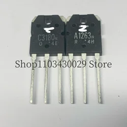 5Pairs(10PCS) New & Original 2SC3180 C3180 + 2SA1263 A1263 TO-3P 6A 80V NPN + PNP Transistor