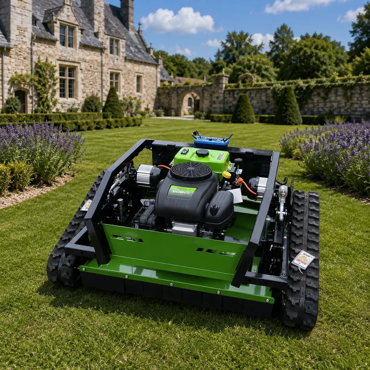 

Custom Remote Lawn Mower 1000mm Track Grass Cutter for Orchard Garden Work CE Euro 5 Easy Operation