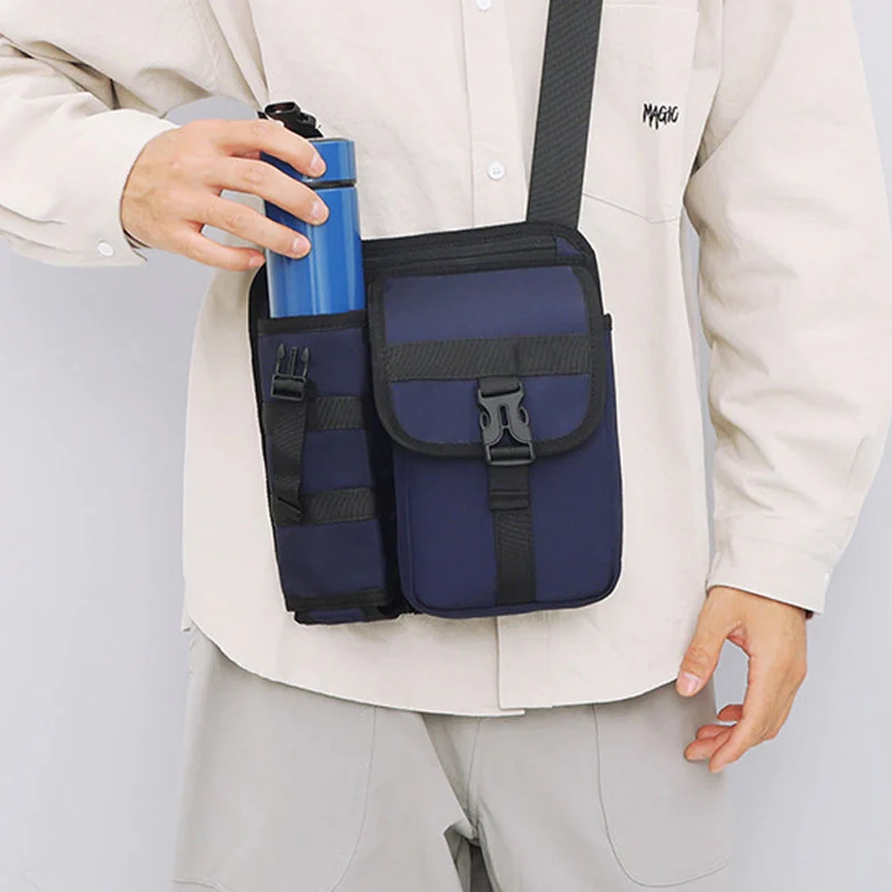 Water Bottle Holder Carrier Bag With Adjustable Strap Men\'s Crossbody Pouch Bag Portable Casual Shoulder Bags For Work Outdoor