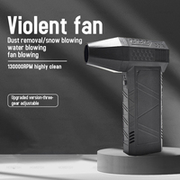 130000RPM Mini Turbo Jet Fan Electric Air Duster Adjustable wind speed Turbo Violent Blower Rechargeable with Light Car Cleaning