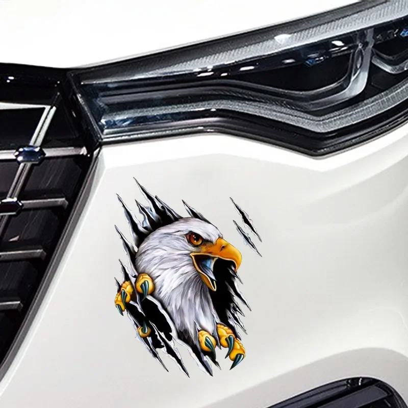 Car Styling Creative Funny Animal Angry Eagle Cartoon Adhesive PVC Waterproof Car Body Sticker Pattern Vinyl view 4