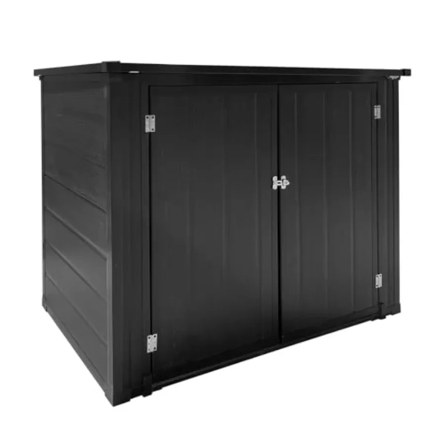 Weatherproof Outdoor Storage Shed with Lockable Door: Galvanized Steel, Gray, Rust-Resistant and Secure for Garden Tools