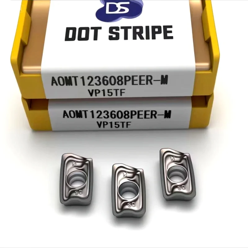 كربيد إدراج AOMT123608 PEER M VP15 جودة عالية AOMT 123608 CNC الميكانيكية قاطعة المطحنة مخرطة كربيد أداة تحول أداة #4