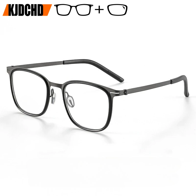

KJDCHD Ultralight Retro Round Men's Optical Prescription Glasses Blue Light Blocking Photochromic Small Eyeglasses Women