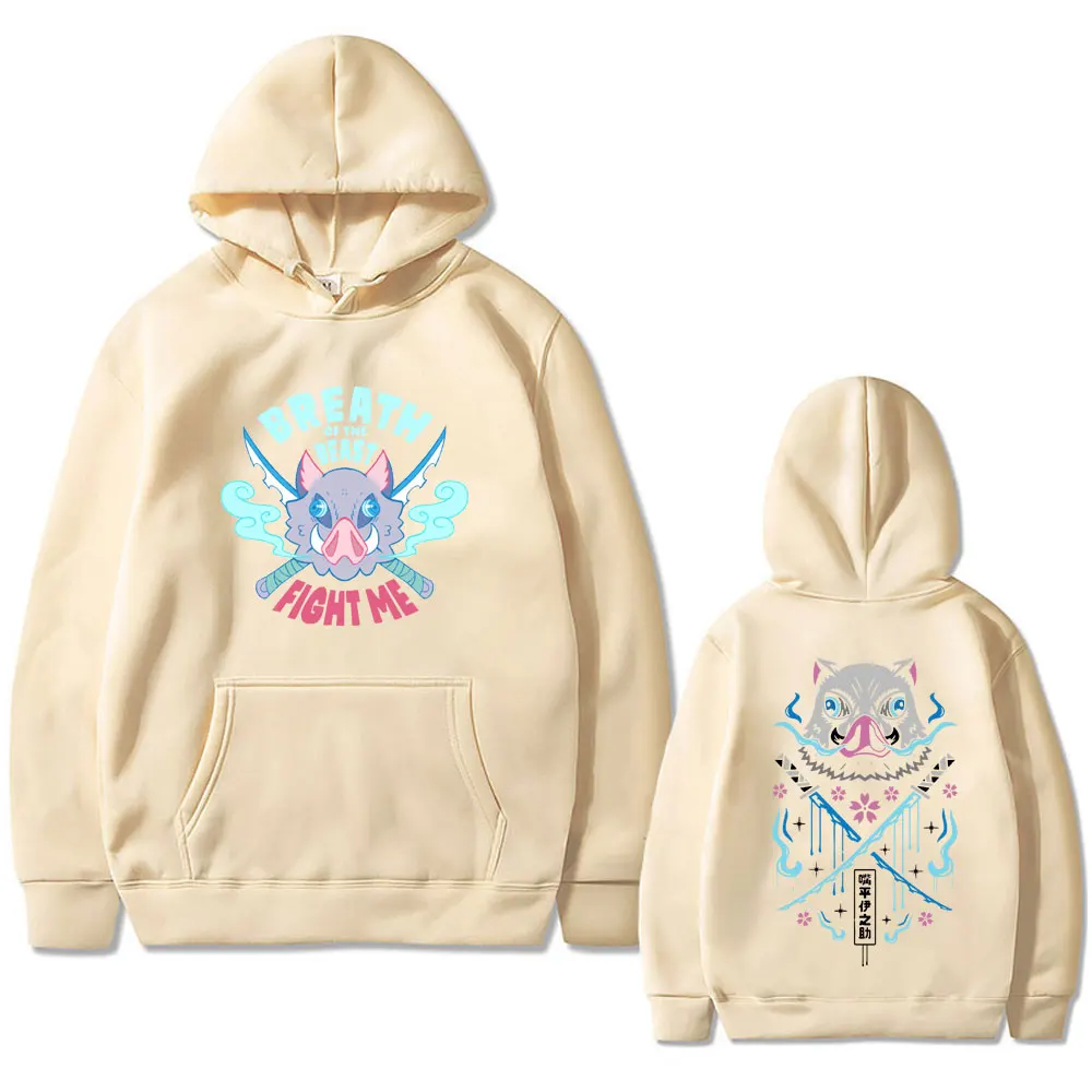 

Аниме Demon Slayer Hashibira Inosuke маска для лица толстовка с графическим рисунком для мужчин и женщин повседневный хлопковый винтажный пуловер мужская модная уличная одежда