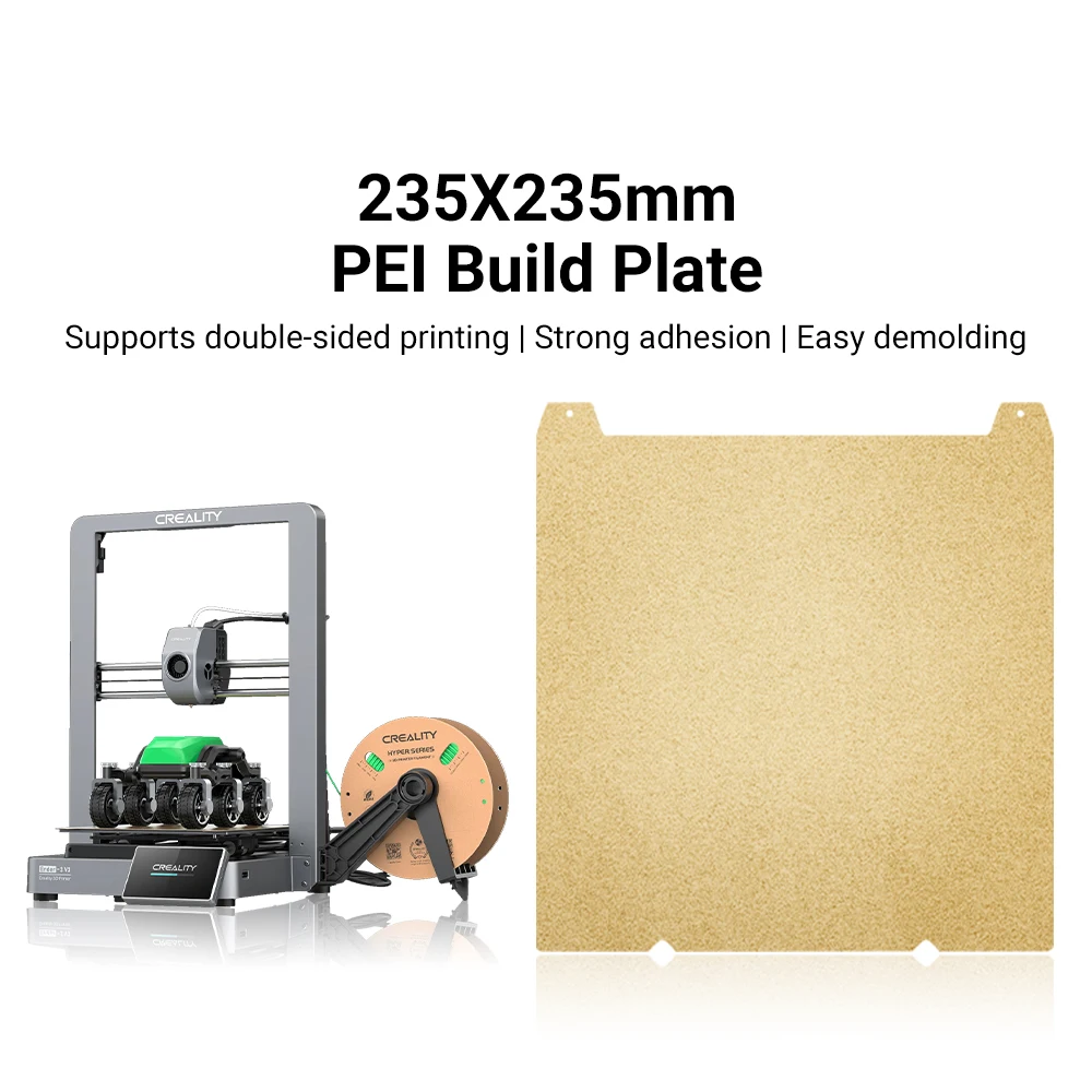 

Creativity K1 PEI 235*235mm Build Plate Spring Steel Heat Bed For Ender3 S1/ S1 Pro/ Ender 3 V3 SE/ V3 ke/ Ender5 S1 3D Printer