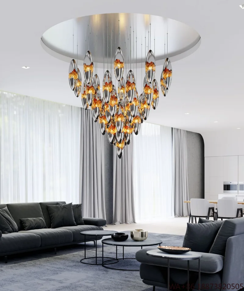 

Hanging Lamp Modern Design Decorative Chandelier Hotel Villa Luxury Ceiling Crystal Decorative Chandelier