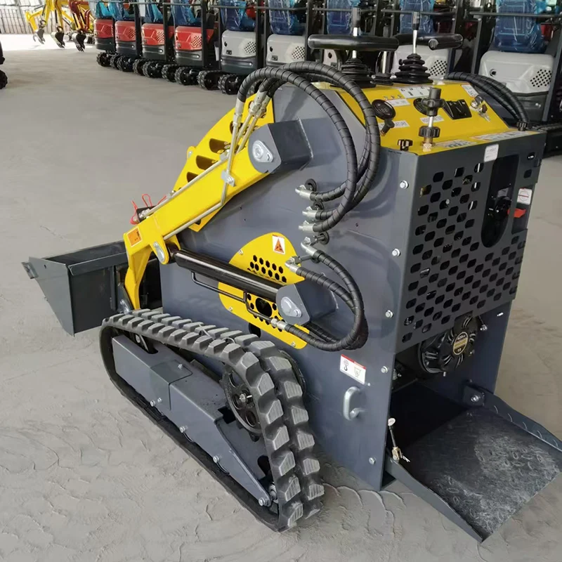 

EPA EURO 5 Mini Track Skid Steer Loader Forest Mulcher Lawn Mower Hydraulic Fast Front Loader Outdoor Garden Use