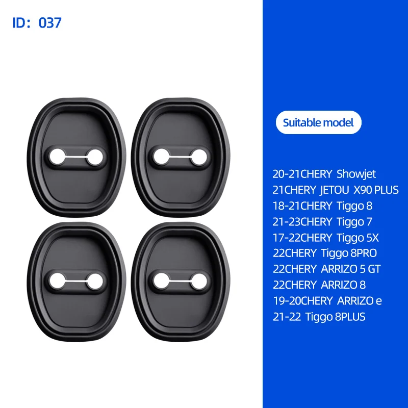 

4pcs Car Door Mute Damping Cushion Silicone Door Lock Buckle Car Door Anti-Collision Protective Cover For Chery Showjet Tiggo