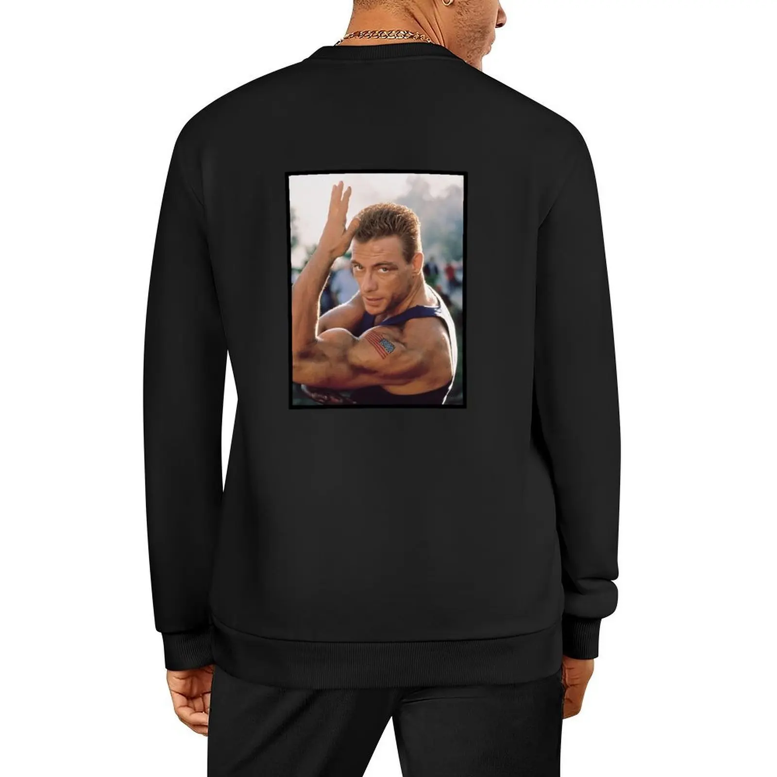 

Jean Claude Van Damme Muscle Pullover graphic t shirts men men wear fashion men blouse new sweatshirts