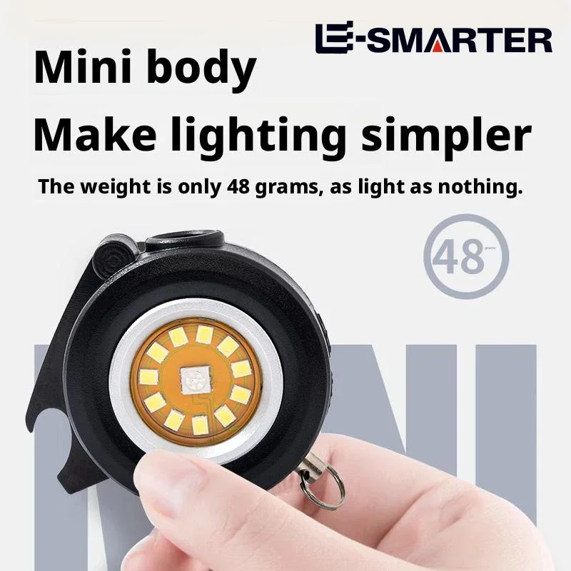 

Многофункциональный брелок-светильник Type-C с зарядкой, магнитный рабочий фонарь - уличный мини-брелок-портативный светильник