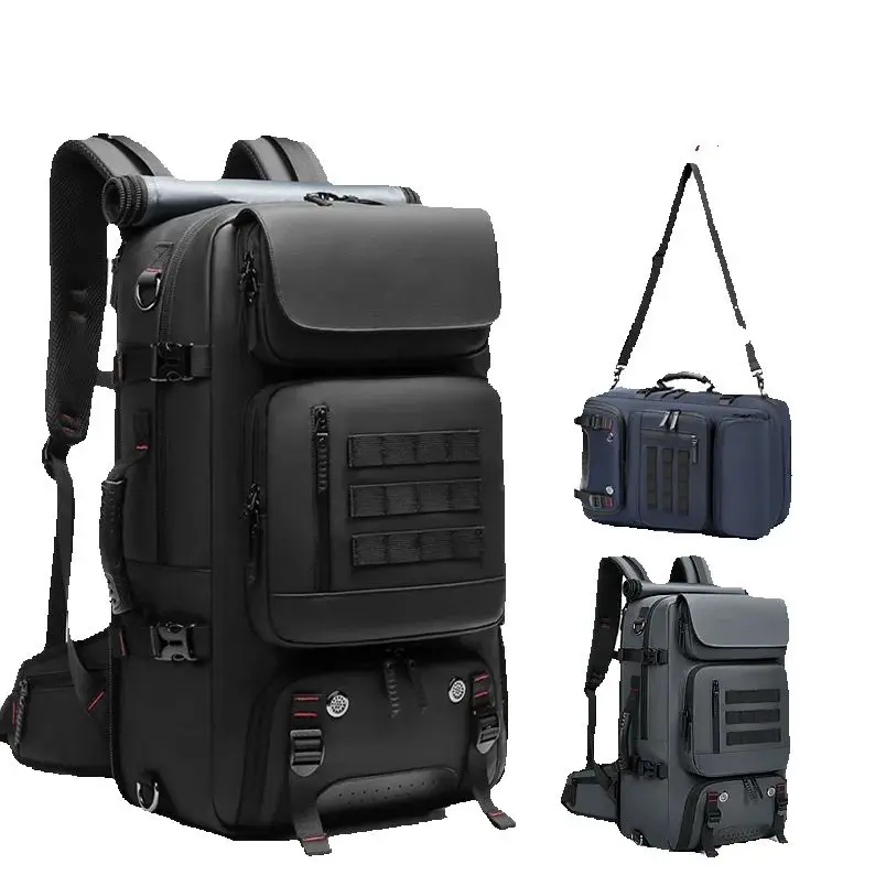 

Мужской деловой рюкзак для ноутбука большой емкости для работы, водонепроницаемая сумка для альпинизма на открытом воздухе для путешествий с USB-портом для зарядки