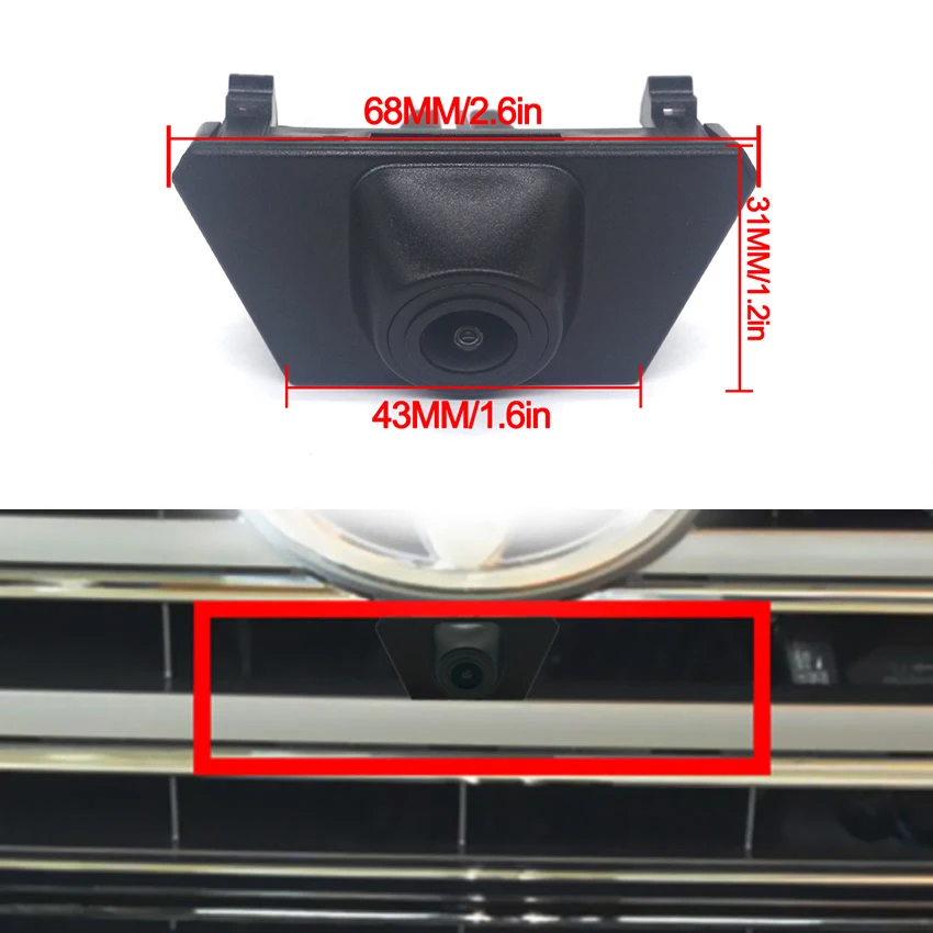 HD CCD Car Front View Parking Night Vision Positive Waterproof Logo Camera For Toyota Land Cruiser 200 LC200 2012 2013 2014 2015