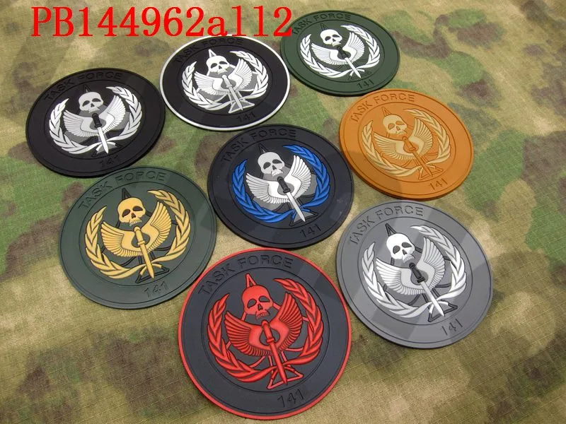 3D PVC patch 10CM Black Ops TASK FORCE 141 Rubber patch