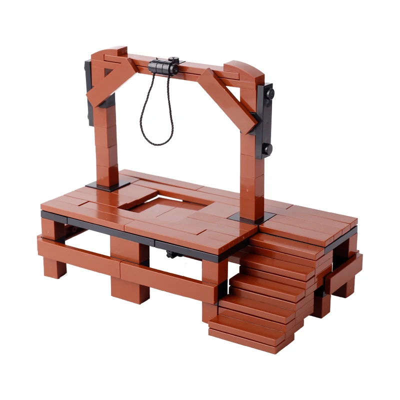 BRICKPANDA MOC Mittelalterliche Guillotine Bausteine Kit Gallogen Baum Hängen Käfig Gallows Probe Waffen Ziegel Spielzeug Jungen Geschenk 6