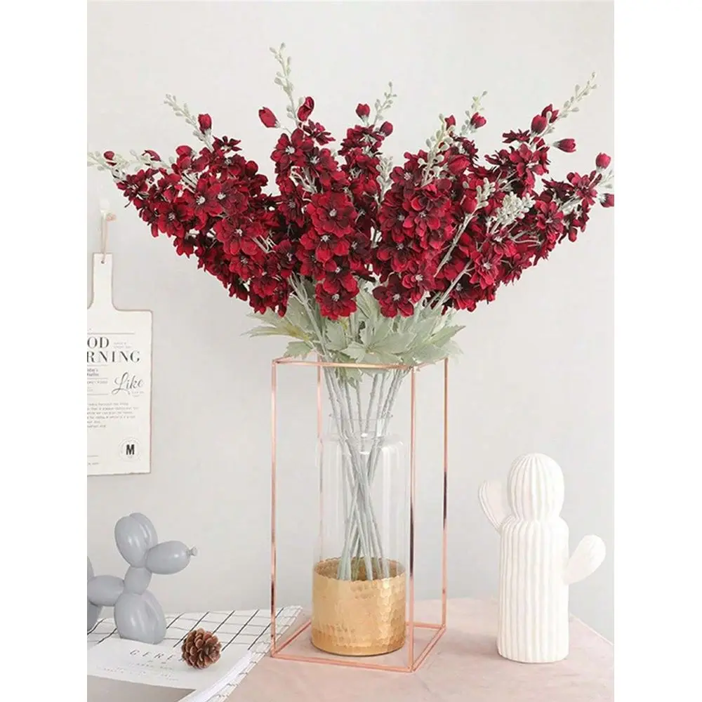 

Искусственные цветы дельфиниум (лирник) из шелка на длинном стебле 33,5 дюйма для высоких ваз и домашнего декора