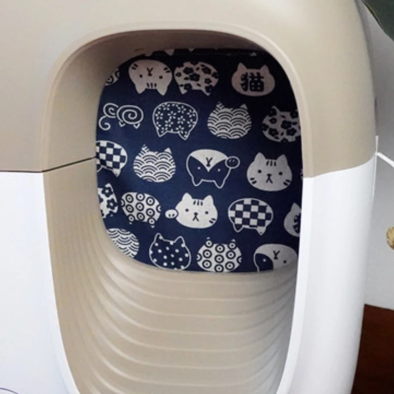 Petsnowy 자동 고양이 화장실 커튼 수제 냄새방지 벨트방지 모래 개인정보보호 고양이 화장실 쓰레기봉투
