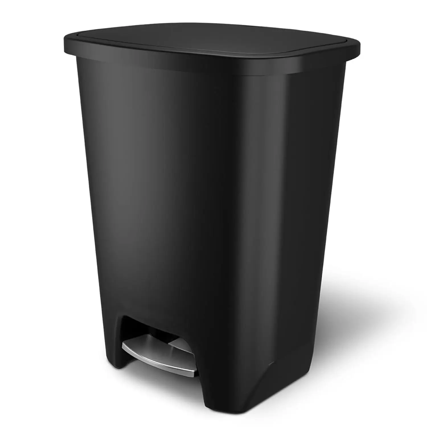 

Premium 20 Gallon Trash Can - Plastic Kitchen Waste Bin with Odor Protection of Lid, Stainless Steel Step On Foot, Customized