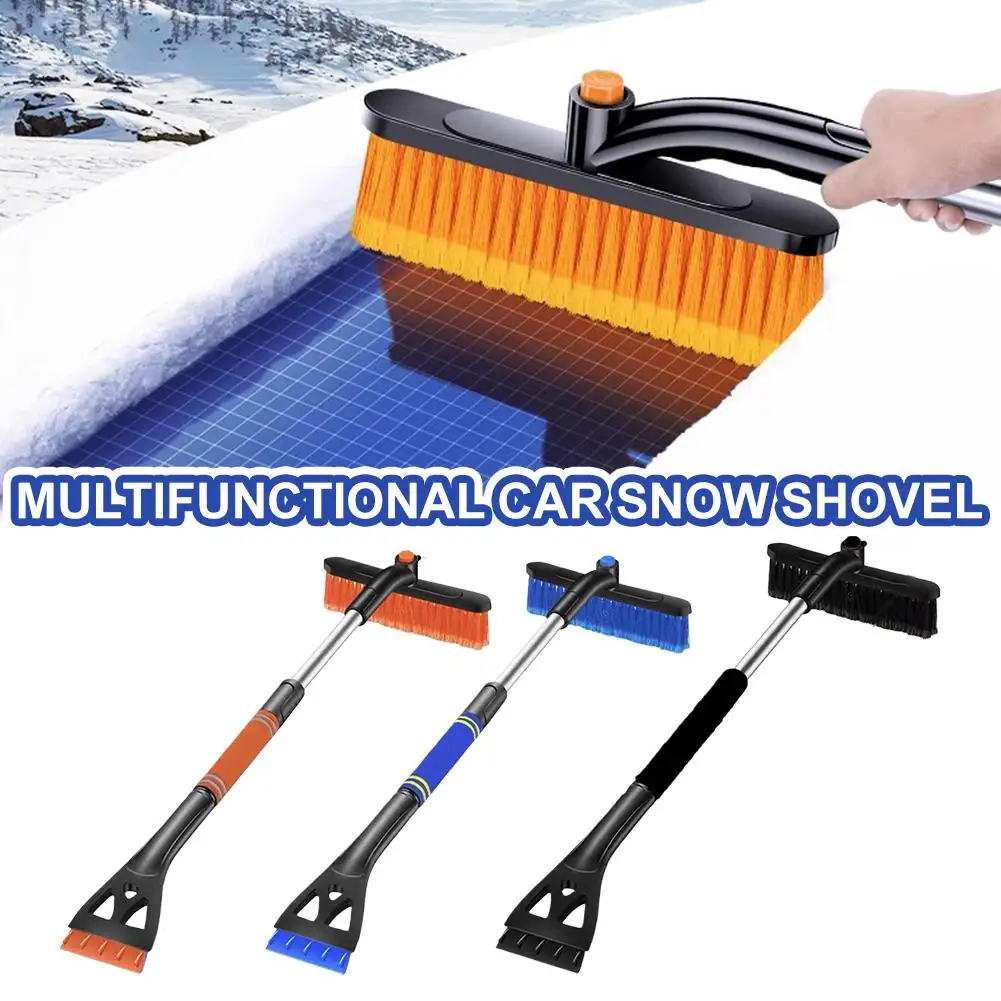 Multi-purpose Car Cleaning Brush Deicing Shovel Removable Brush Windshield Snow Shovel Shovel Snow Car Retractable Dust Q1C5