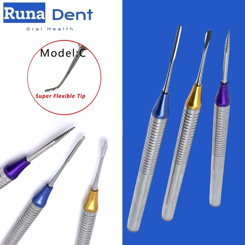 3Pcs/Set Dental Flex Periotome Titanium Tip Power Kit Tooth Extractor Flexible Periodontal Instruments Set