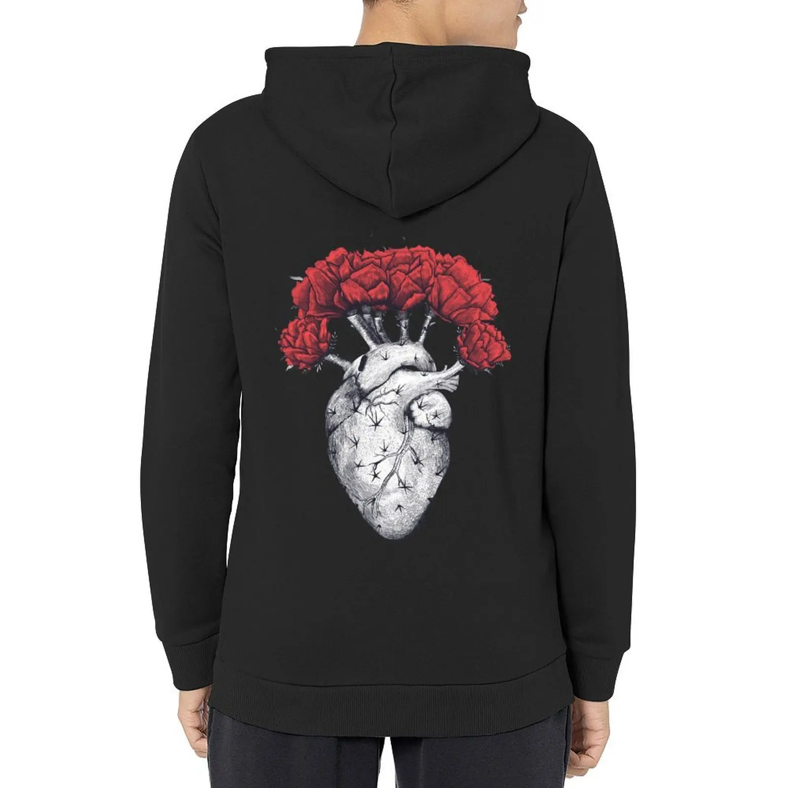 الصبار القلب هوديي الملابس الشتوية أزياء الرجال الملابس الجمالية الرجال الملابس هوديي الرجال #1