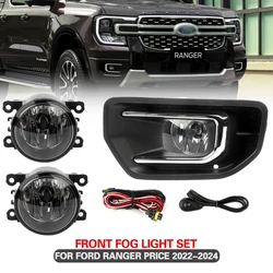 Front Bumper Fog Lamp Upgrade Kit FOR Ford Ranger price 2022 2023 2024 Version Additional Foglight Set Switch + Wiring