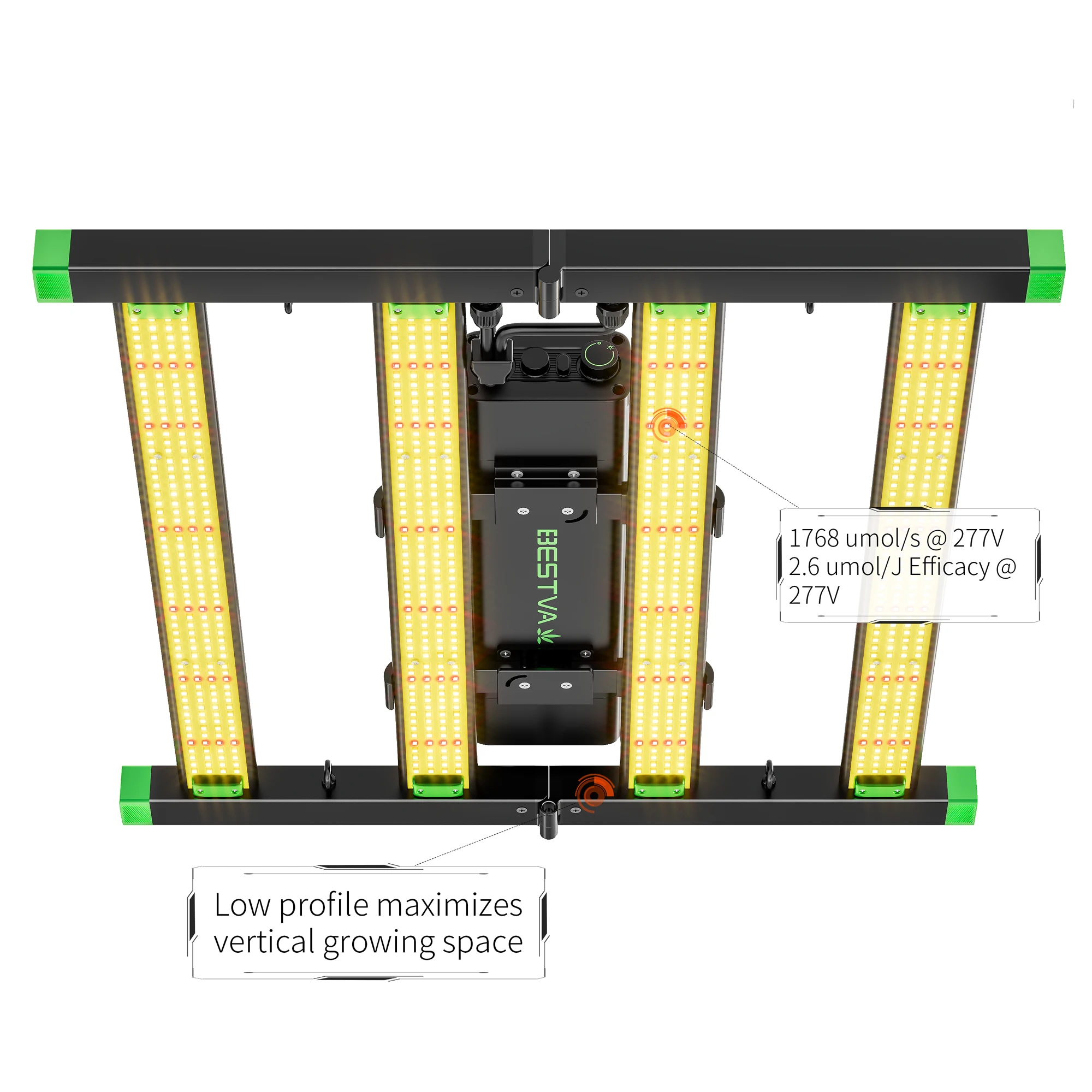 BESTVA 200W LED luz de cultivo tira de espectro completo temporizador Control de aplicación para sistema hidropónico de plantas de interior comercial