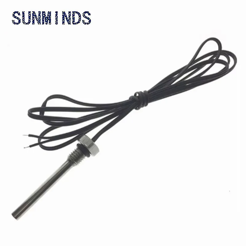 1pcs NTC Thermistor Temperature Sensor M8*1.25*40MM Screw Thread Probe Longer Resistance 10k 50K 100K B Value 3950/3435 L=1M