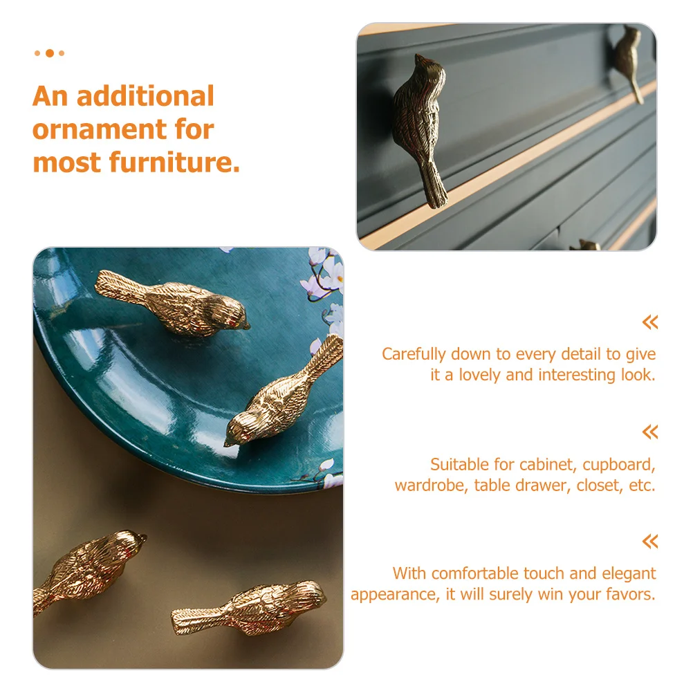

Bird Cabinet Drawer Knobs Decorative Dresser Pulls Bedroom Closet Door Knobs Small Bird Furniture Hardware Drawer Pulls