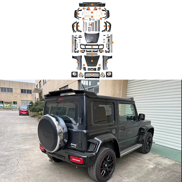 

Applicable To Jimny Upgrade AMG G63 Body Kit, Jimny Upgraded Brabuss Surround Upgraded Benzz G-Class Front And Rear Grille Refit