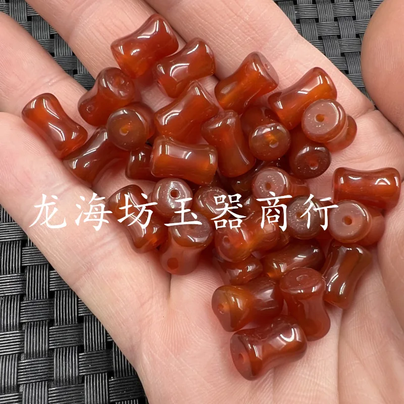 Ice-like Red Agate Beads Jade Scattered Beads Carnelian Festival Height as Right as Rain Beads Bracelet Necklace Jewelry Beads