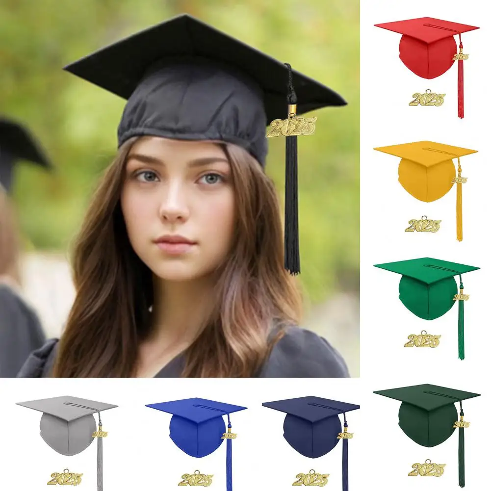 2025 Academic Hat Headwear Academy Souvenir Caps Cosplay Supplies Charm Ornament DIY Fringe Graduation Dress Ceremony Hat Master